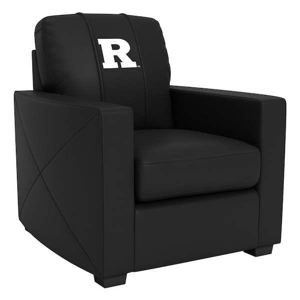 Dreamseat Silver Club Chair with Rutgers Scarlet Knights White Logo - XZ7759002CHCDBK-PSCOL13816