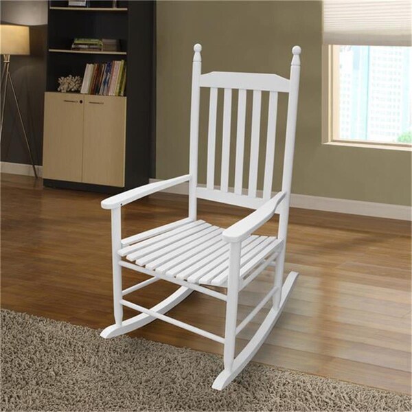 Direct Wicker Wooden Porch Rocker Chair, White - UBS-W49520605