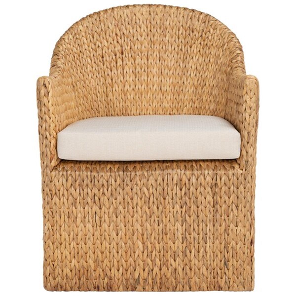 Safavieh Solomon Water Hyacinth Chair, Natural & Beige - CWK2000A