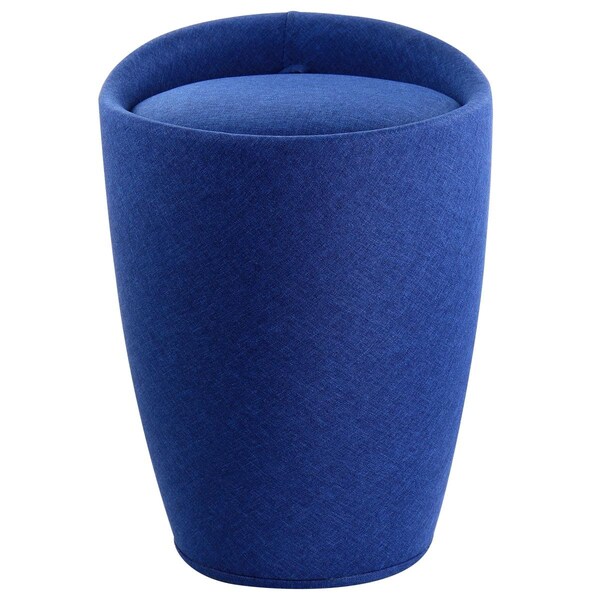Elama Hollow Ottoman Chair, Denim Blue - ELM-829B-BLU