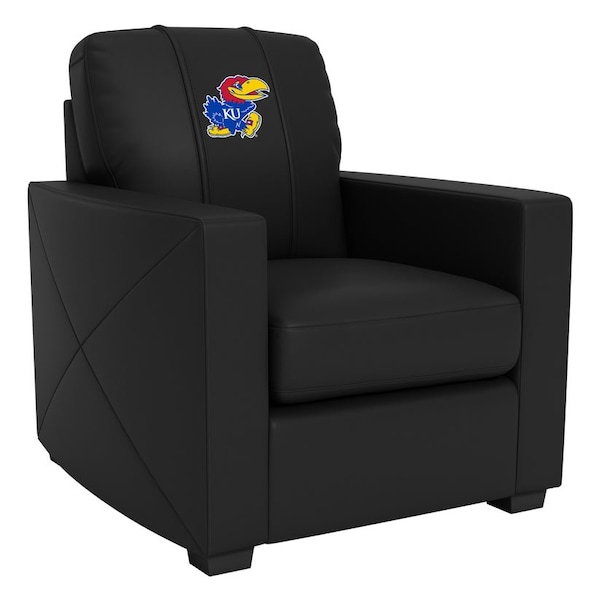 Dreamseat Silver Club Chair with Kansas Jayhawks Logo - XZ7759002CHCDBK-PSCOL13195