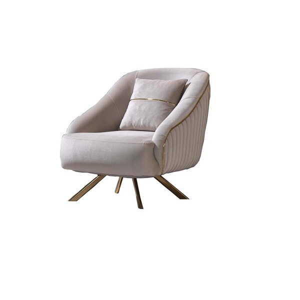 Furnia 37 x 28 x 31 in. Lucas Living Room Armchair, Beige - 101-LUC-GRA010-B