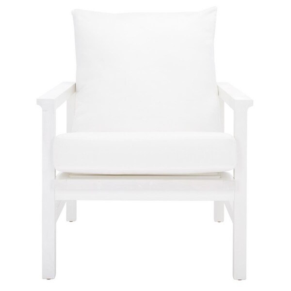 Safavieh Maddison Cane Back Accent Chair, White & Natural - SFV4142C