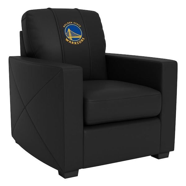 Dreamseat Silver Club Chair with Golden State Warriors Global Logo - XZ7759002CHCDBK-PSNBA30087