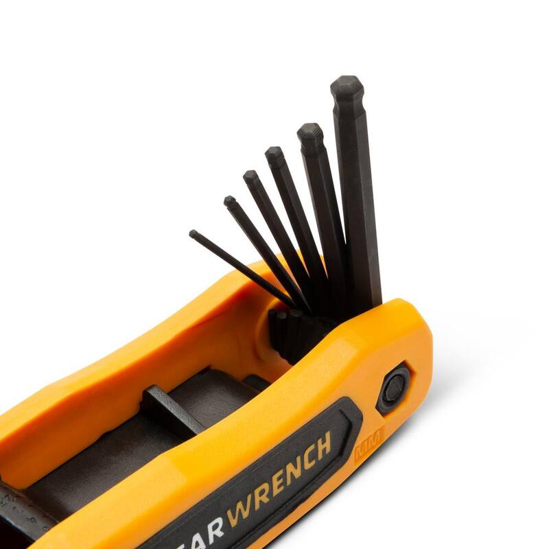 GEARWRENCH SAE & Metric Folding Ball End Hex Key Set (17-Piece) - 83511