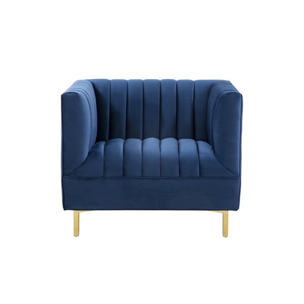 Safavieh Doris Velvet Club Chair, Navy - SFV4763C