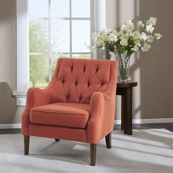 Madison Park Spice Qwen Button Tufted Accent Chair - MP100-1054