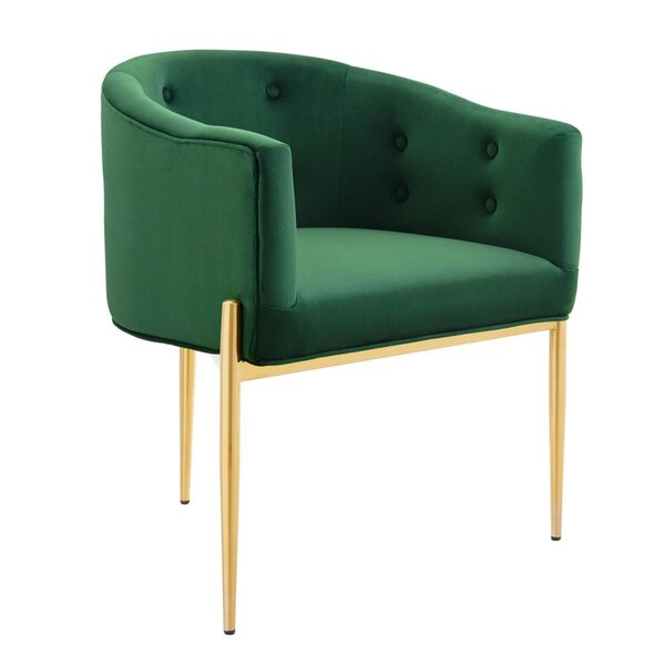 Modway Furniture Savour Tufted Performance Velvet Accent Chair, Emerald - EEI-3903-EME