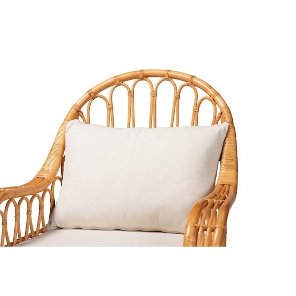 Bali & Pari Reina Bohemian Light Honey Rattan Arm Chair - 246-13726-ZORO