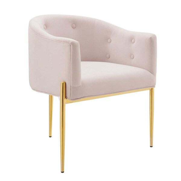 Modway Furniture Savour Tufted Performance Velvet Accent Chair, Pink - EEI-3903-PNK