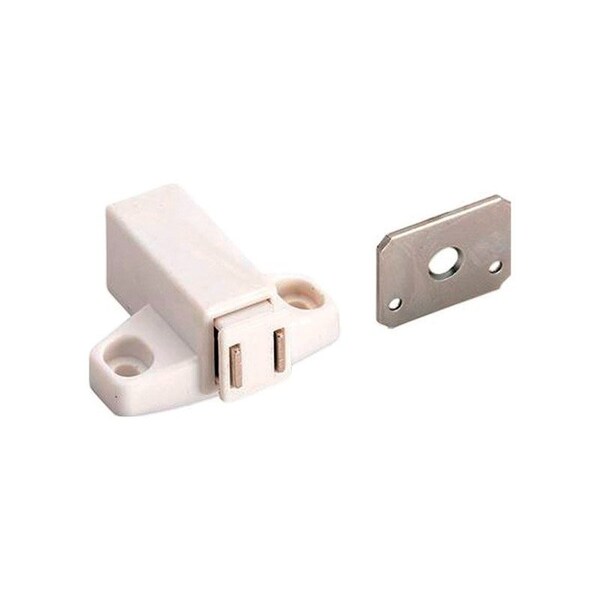 Amerock Amerock 2 in. W X 1-11/16 in. L White Steel Touch Latch 1 pk - BP32301W