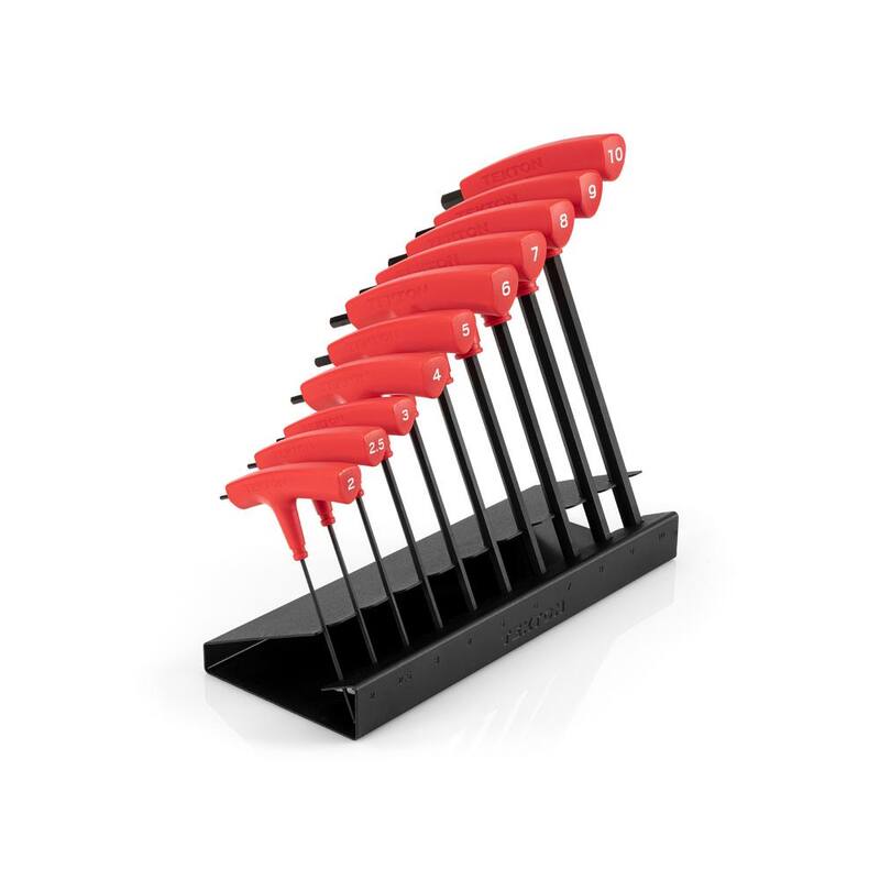 TEKTON Ball End Hex T-Handle Key Set with Stand, 10-Piece (2-10 mm) - KTX92201