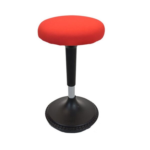 Homeroots Red Tall Swivel Active Balance Chair - 397757