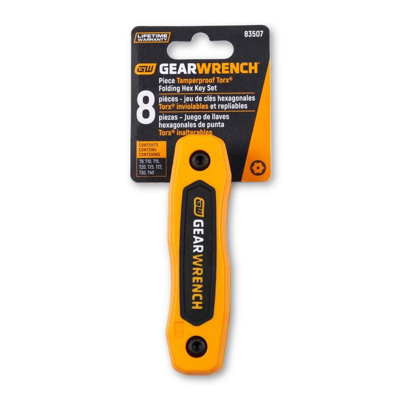 GEARWRENCH Tamper Proof Torx Folding Hex Key Set (8-Piece) - 83507