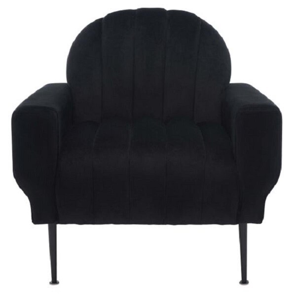 Safavieh Josh Channel Tufted Chair, Black - SFV5021A