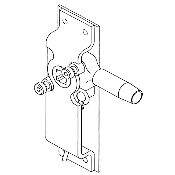 Eberhard Manufacturing Co Right Hand Roller Lock Center Flush Hub - EMC 8-2525-50 RH