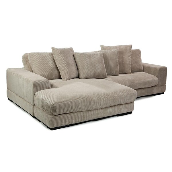 Moes Home Collection Plunge Sectional Sofa - White - 34 X 106 X 46 In. - TN-1004-14-0