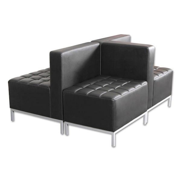 Alera Sofa, 26-3/8" x 30-1/2", Upholstery Color: Black, Frame Material: Steel - QB8016