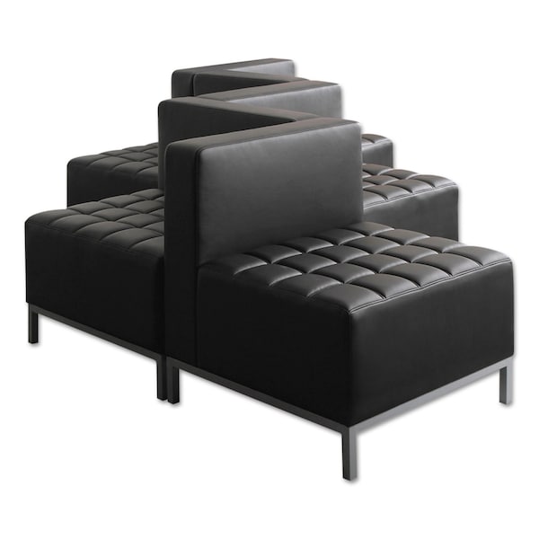 Alera Sofa, 26-3/8" x 30-1/2", Upholstery Color: Black, Frame Material: Steel - QB8016