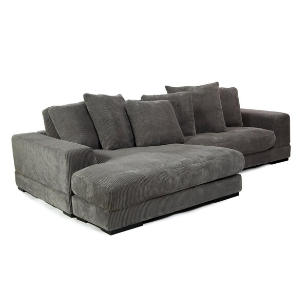 Moes Home Collection Plunge Sectional Sofa - Charcoal - 34 X 106 X 46 In. - TN-1004-25-0