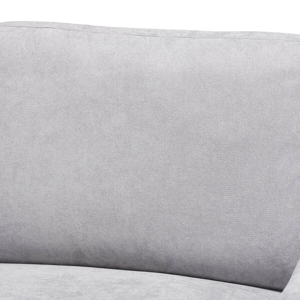 Baxton Studio Nevin Light Grey Upholstered Sectional Sofa with Left Facing Chaise - 158-9745