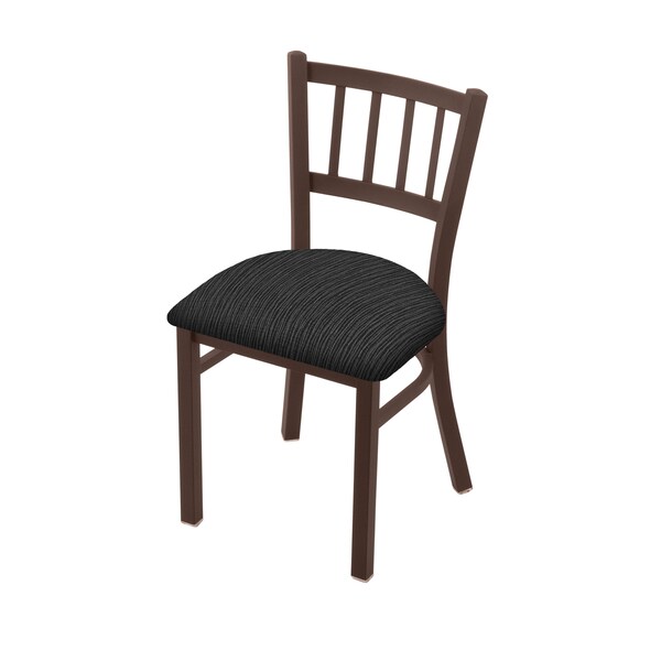 Holland Bar Stool Co 610 Contessa 18" Chair with Bronze Finish and Graph Coal Seat - 61018BZ018