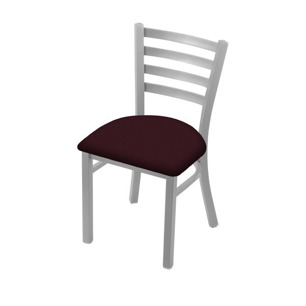 Holland Bar Stool Co 400 Jackie 18" Chair with Anodized Nickel Finish and Canter Bordeaux Seat - 40018AN005