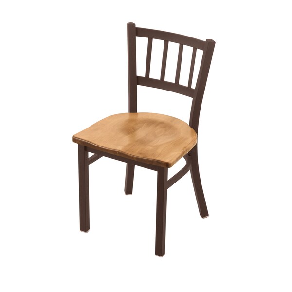 Holland Bar Stool Co 610 Contessa 18" Chair with Bronze Finish and Medium Maple Seat - 61018BZMEDMPL