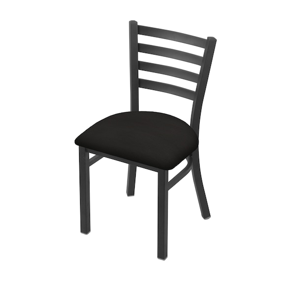 Holland Bar Stool Co 400 Jackie 18" Chair with Pewter Finish and Canter Espresso Seat - 40018PW003