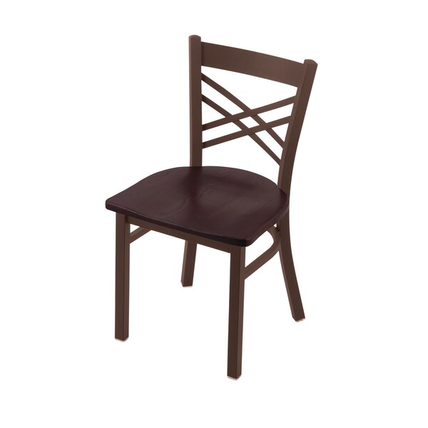 Holland Bar Stool Co 620 Catalina 18" Chair with Bronze Finish and Dark Cherry Oak Seat - 62018BZDCOAK