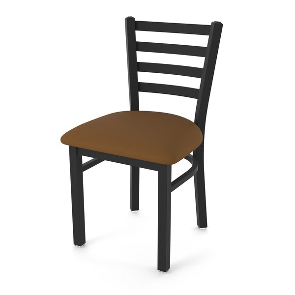Holland Bar Stool Co 400 Jackie 18" Chair with Black Wrinkle Finish and Canter Thatch Seat - 40018BW001