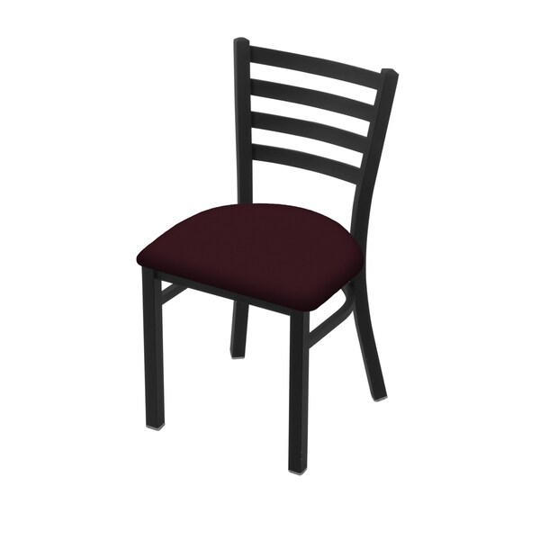 Holland Bar Stool Co 400 Jackie 18" Chair with Black Wrinkle Finish and Canter Bordeaux Seat - 40018BW005