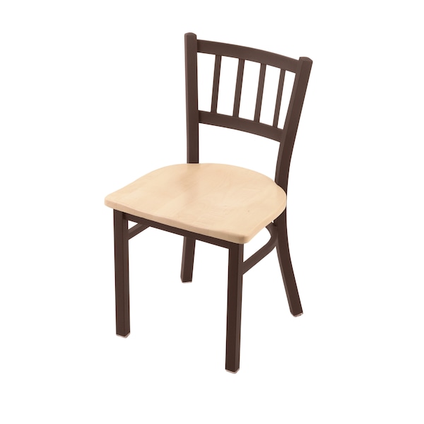 Holland Bar Stool Co 610 Contessa 18" Chair with Bronze Finish and Natural Maple Seat - 61018BZNATMPL