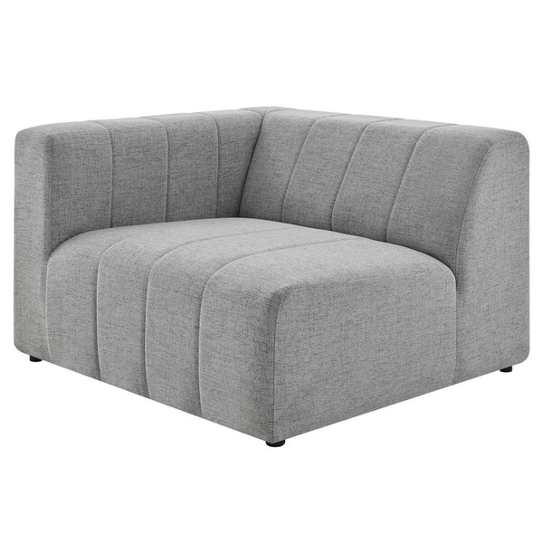 Modway Furniture Bartlett Upholstered Fabric Left-Arm Chair, Light Gray - EEI-4396-LGR