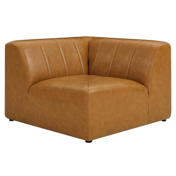 Modway Furniture Bartlett Vegan Leather Corner Chair, Tan - EEI-4403-TAN