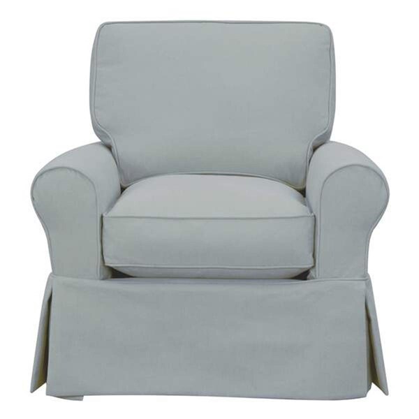 Sunset Trading Horizon Slipcovered Swivel Rocking Chair Ocean Blue - Fabric - SU-114993-391043
