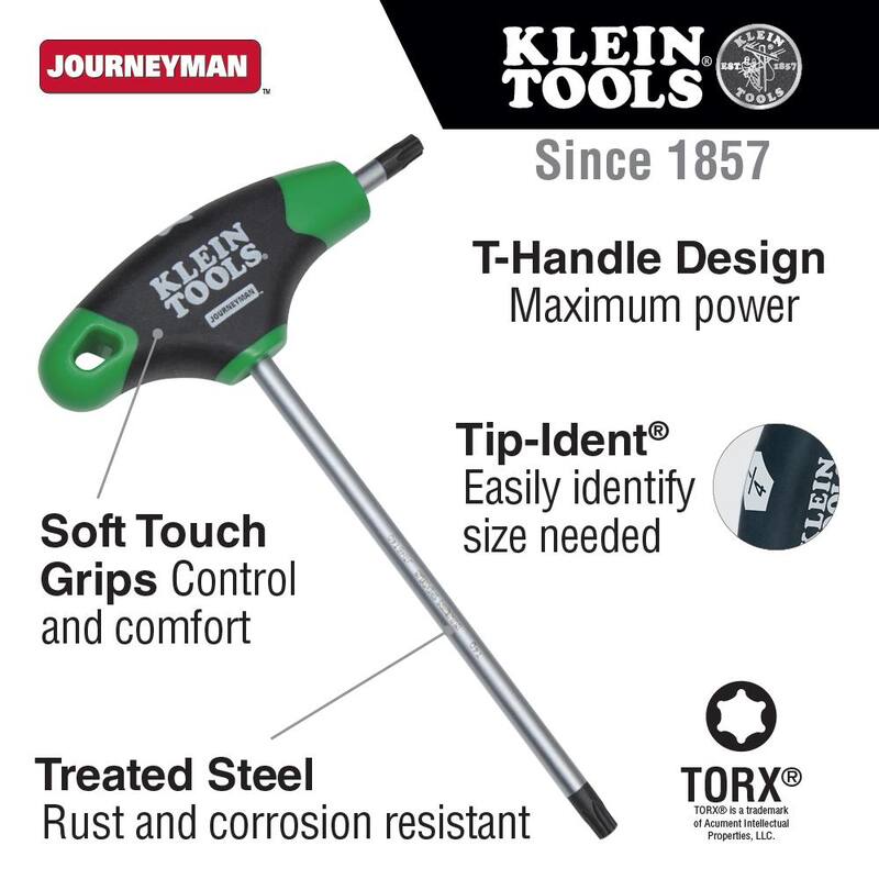 Klein Tools T10 Torx 6 in. Journeyman T-Handle - JTH6T10