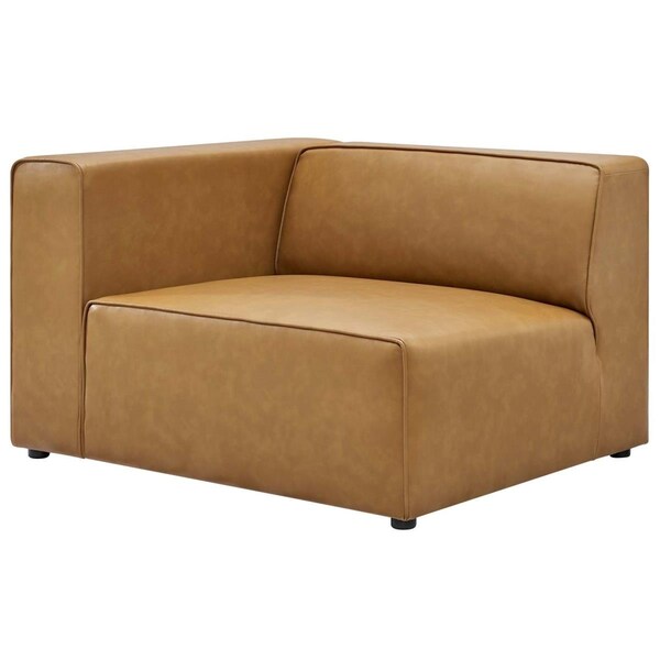 Modway Furniture Mingle Vegan Leather Left-Arm Chair, Tan - EEI-4621-TAN