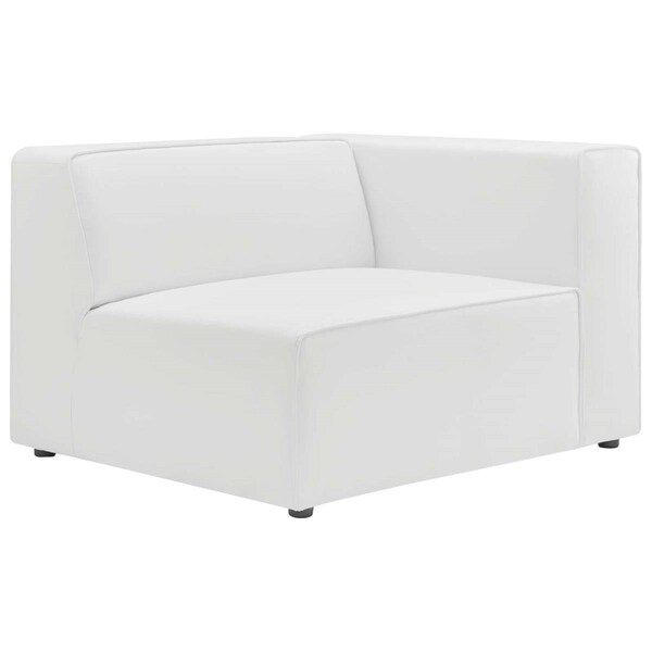 Modway Furniture Mingle Vegan Leather Right-Arm Chair, White - EEI-4622-WHI