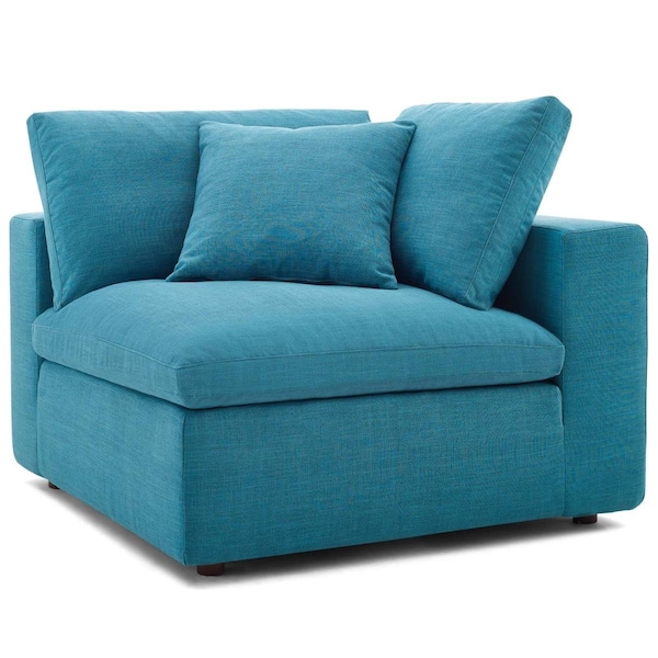 Modway Furniture 40 in. Commix Down Filled Overstuffed Corner Chair, Teal - EEI-3319-TEA