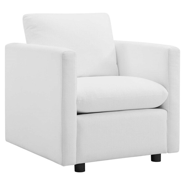 Modway Furniture Activate Upholstered Fabric Armchair - White, 33.5 x 31.5 x 31.5 in. - EEI-3045-WHI