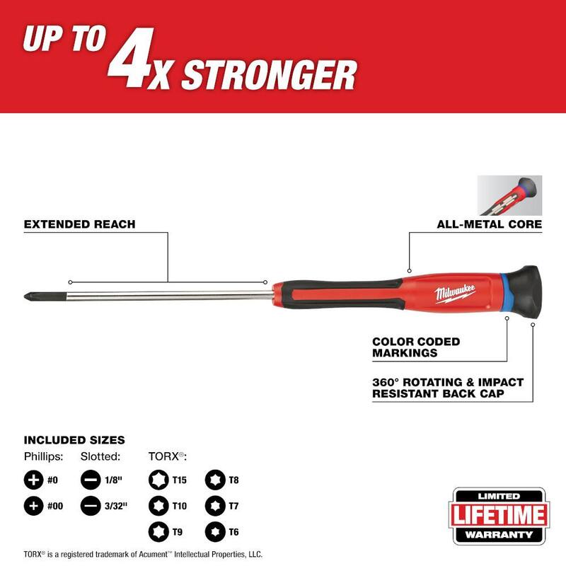 Milwaukee Folding Metric Hex Key Set (8-Piece) with Precision Screwdriver Set - 48-22-2182-48-22-2612