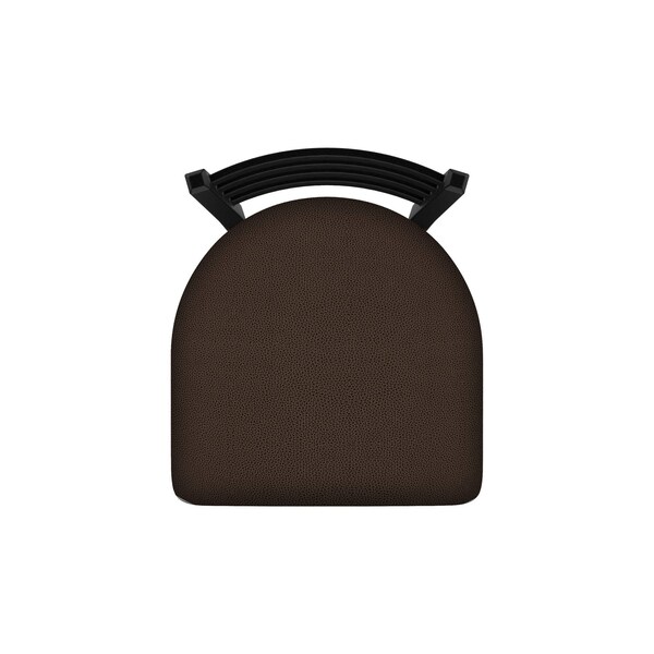 Holland Bar Stool Co 400 Jackie 18" Chair with Black Wrinkle Finish and Rein Coffee Seat - 40018BW025