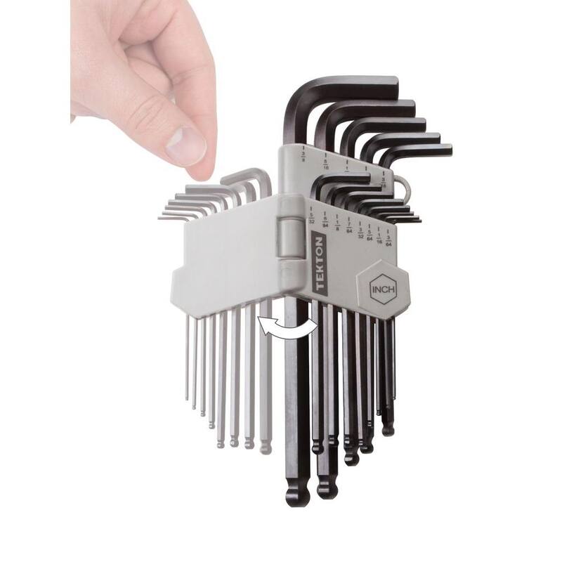 TEKTON 3/64-3/8 in. Long Arm Ball End Hex Key Wrench Set (13-Piece) - 25262