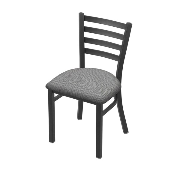 Holland Bar Stool Co 400 Jackie 18" Chair with Pewter Finish and Graph Alpine Seat - 40018PW020