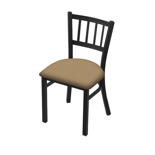 Holland Bar Stool Co 610 Contessa 18" Chair with Black Wrinkle Finish and Canter Sand Seat - 61018BW013