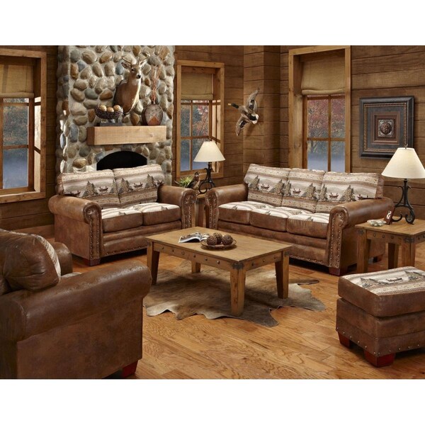 Latestluxury 36 x 88 x 37 in. Buckskin Arm Chair, Brown - LA2195621