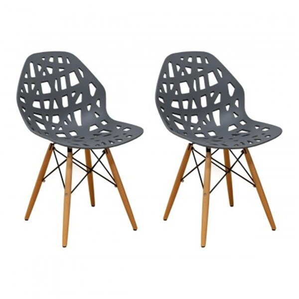 Mod Made Stencil Cut Out Eiffel Side Chair - White, 2PK - MM-SW10004-WHITE