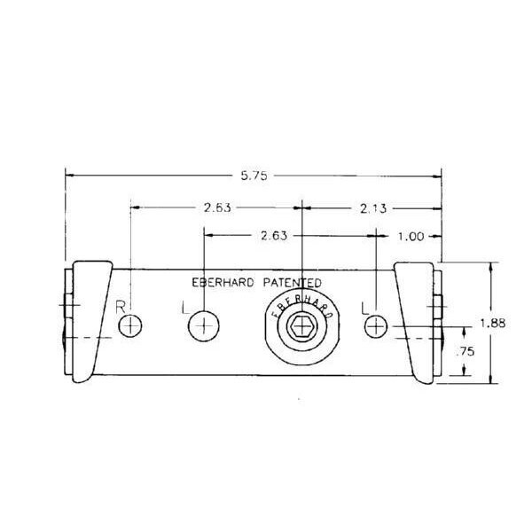 Eberhard Manufacturing Co Dovetail Rotary W/Strike&Wedge - EMC 9D-400-U ZN LH