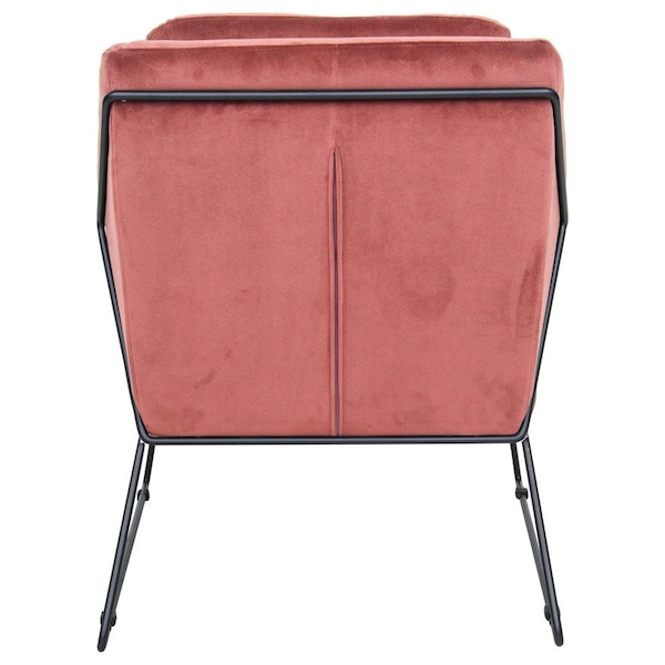 Leisuremod Harmony Velvet Accent Armchair, Royal Rose - HA27PK